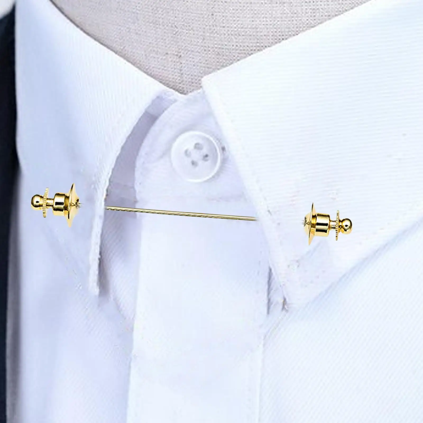 Fashion Shirt Collar Bar Tie Pin for Men Copper Accessories Suit Brooch for Business