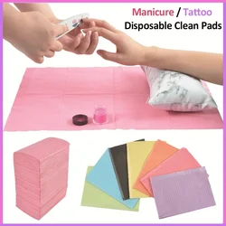 20Pcs Nail Art Table Mat Disposable Foldable Clean Pad Beauty Nail Care Polish Waterproof Tablecloth Manicure Tool Lint Paper
