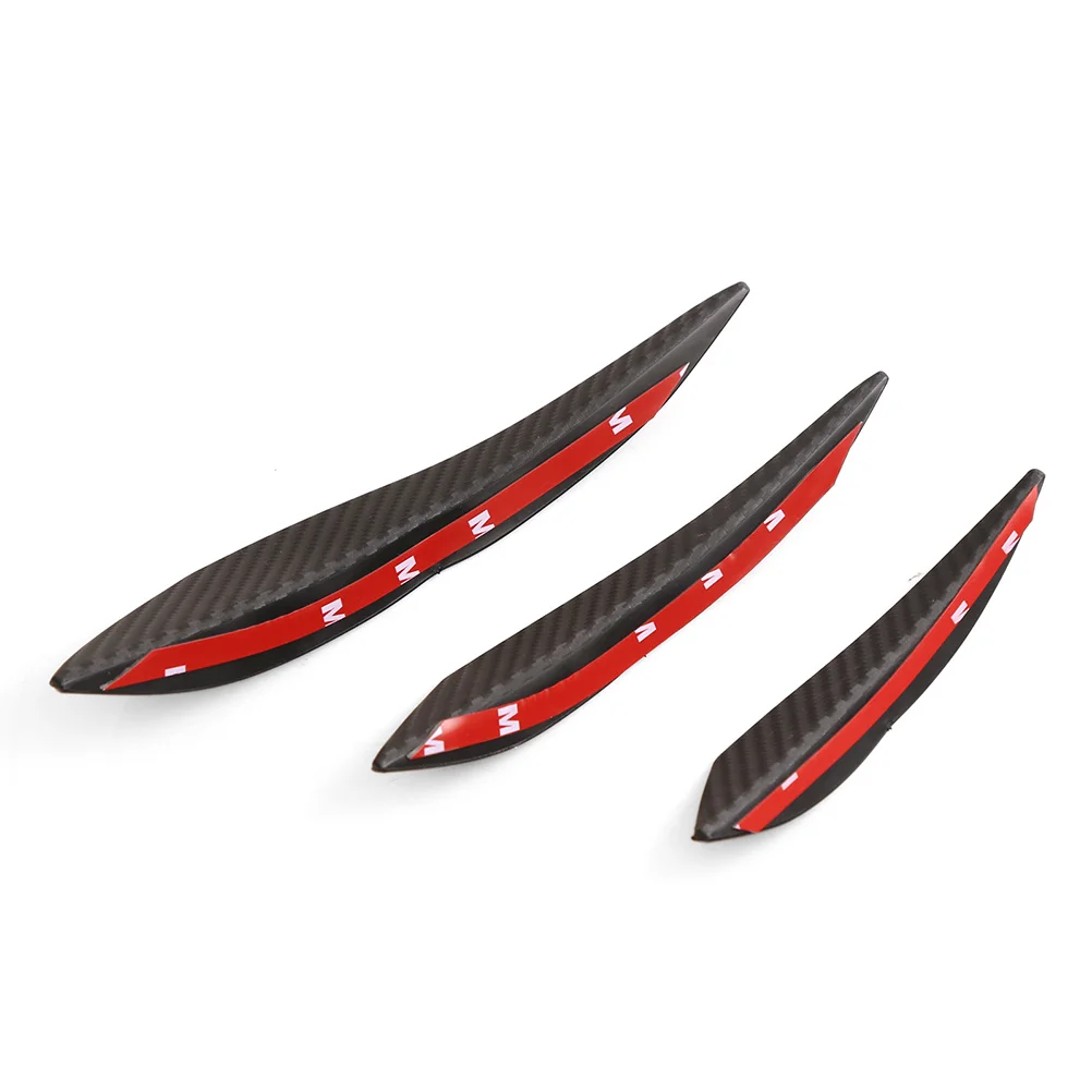 

6Pcs Universal Carbon Fiber Spoiler Car Bumper Cover PP Material Uv Protection Front Lip Wrap for Auto Styling