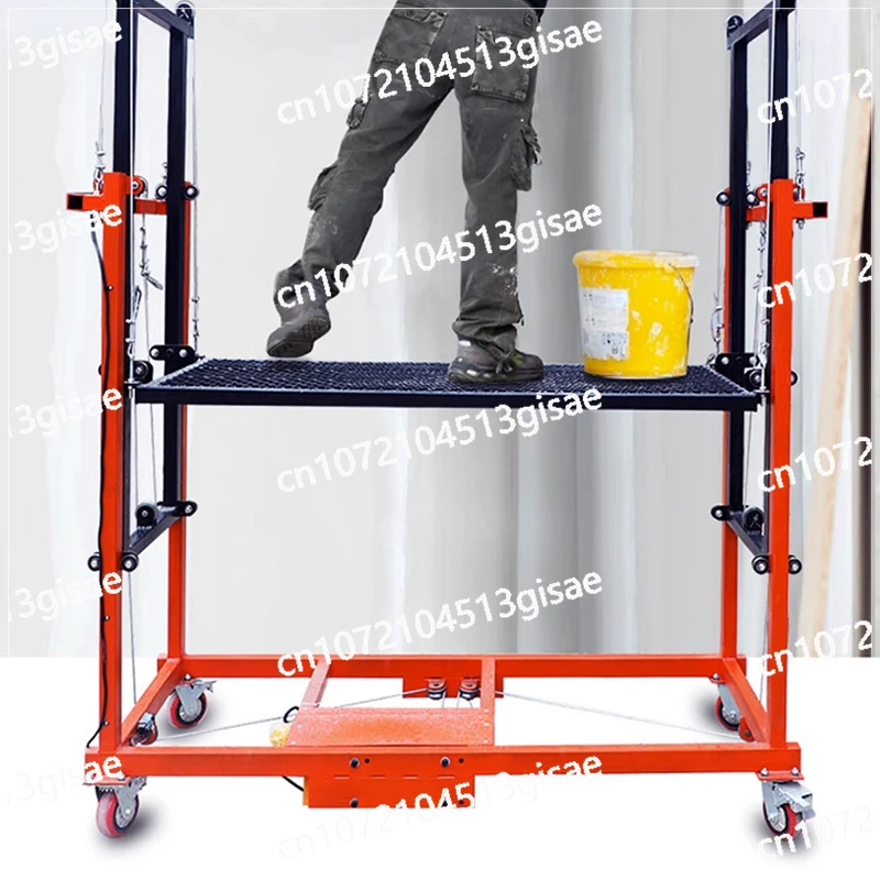 Electric lifting scaffolding 1.5M automatic folding mobile remote control indoor construction site decoration shelf new lift pla