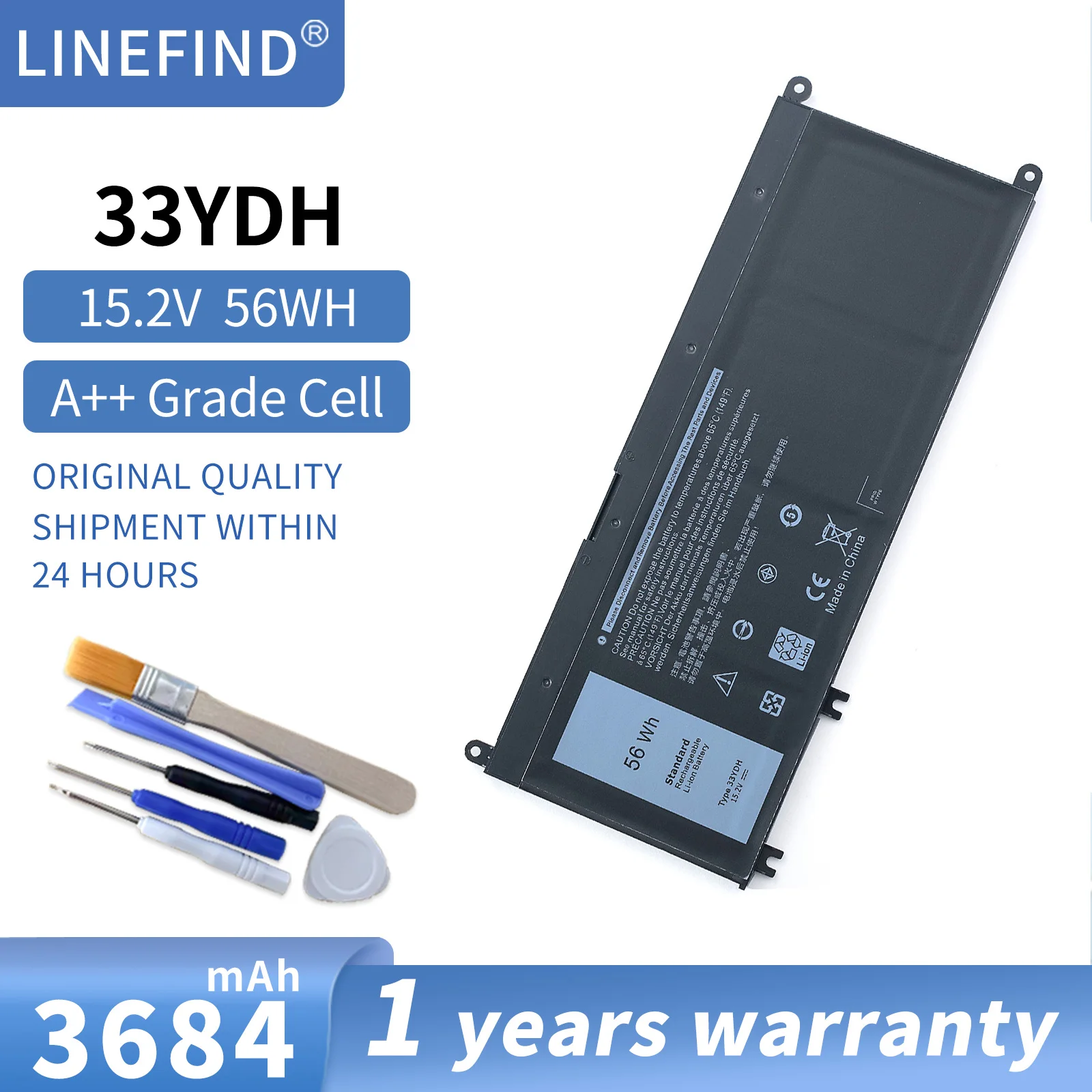 33YDH PVHT1 99NF2 81PF3 Laptop Battery For Dell Inspiron 15 7577 17 7773 7778 7779 7786 13 3380 14 3490 15 3580 15 3590