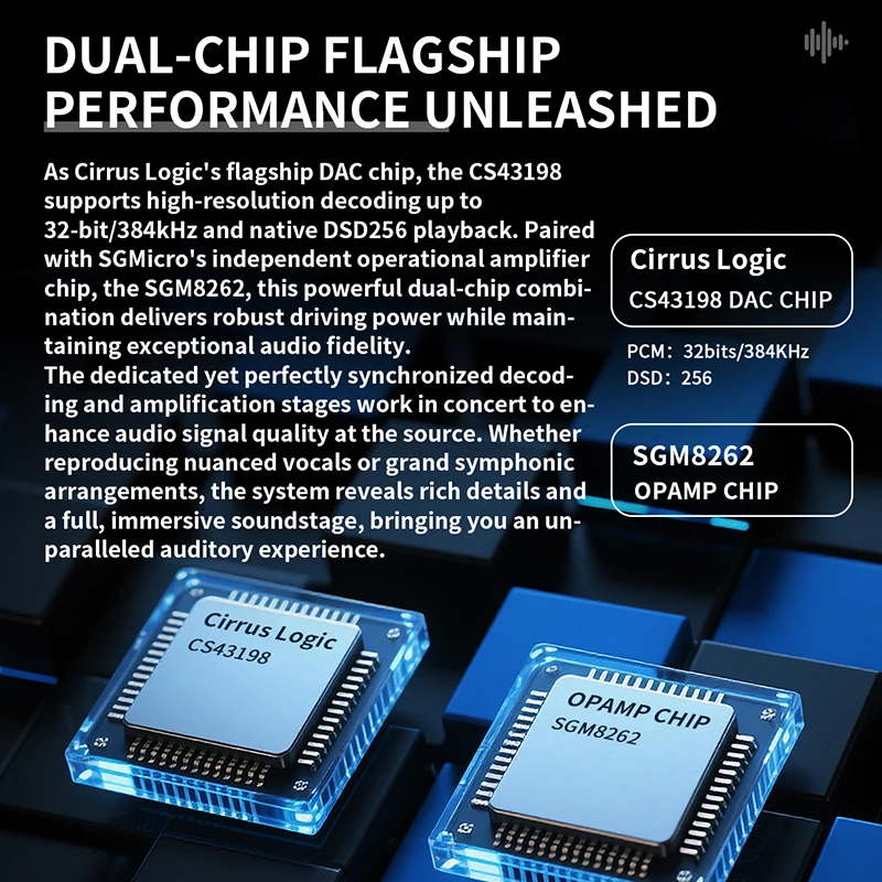 JCALLY JM98MAX Amplificador de fone de ouvido portátil de última geração CS43198 DAC SGM8262 OPAMP 32bit 384kHz DSD256 Tipo C para 3,5 mm JM98 MAX
