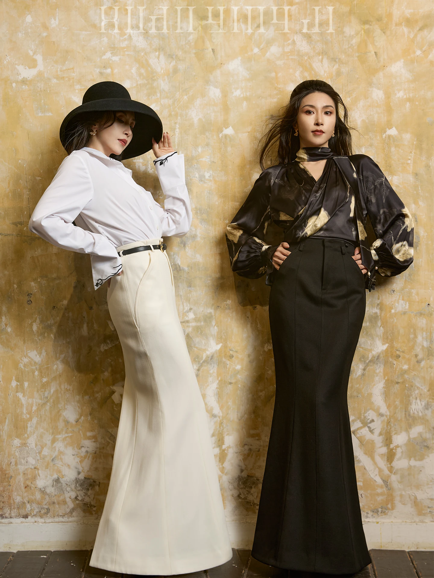 

Modern High Waist Woolen f Skirt with Fi Tail And Diagonal Stripe Premium Spandex for Commuting And Daily Wear