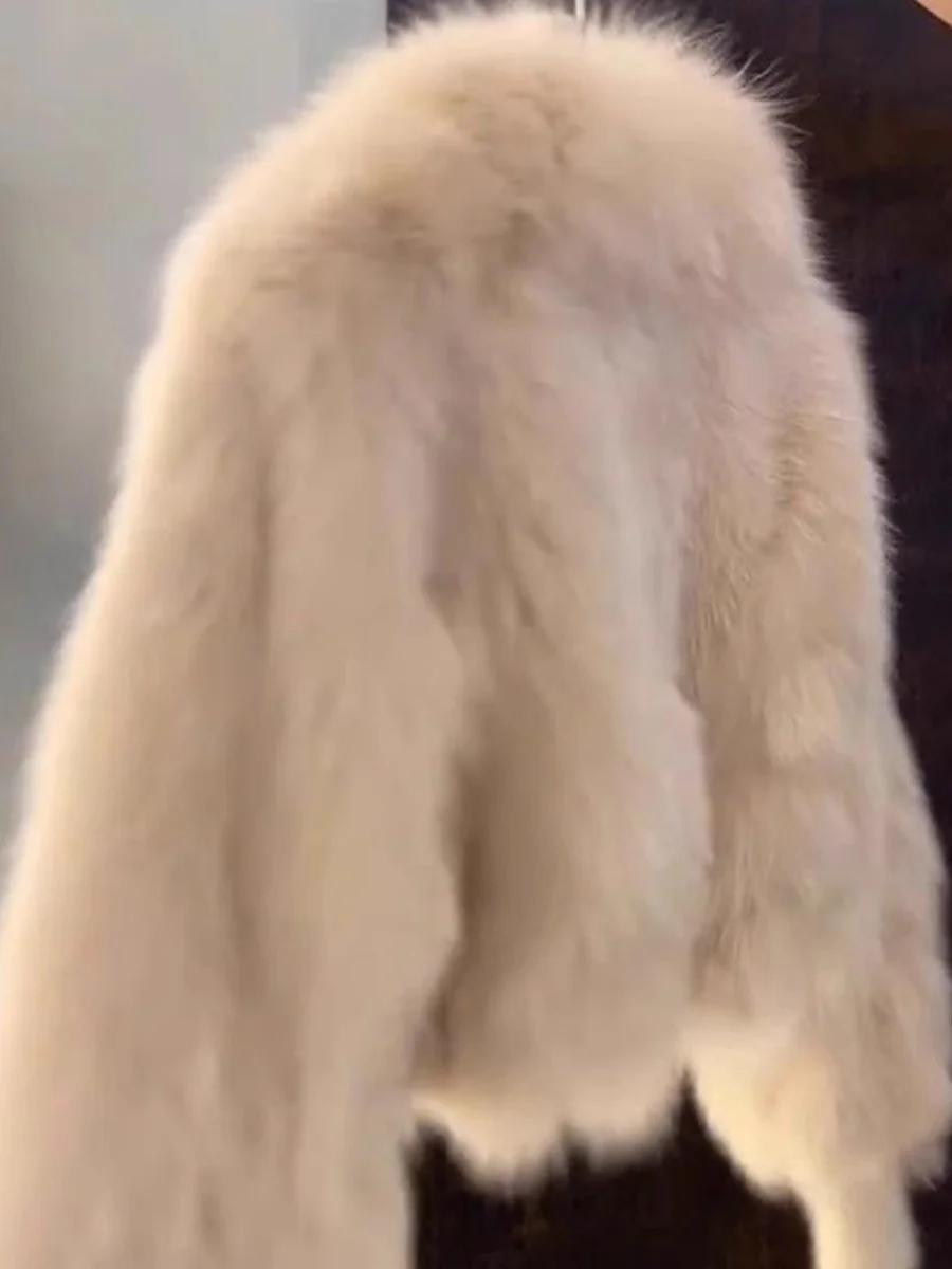 Hiver Thiened ort manteau de fourrure fourrure Simulation col haut femmes Jaet coréen Sle trajet longue Sve fermeture éclair ket