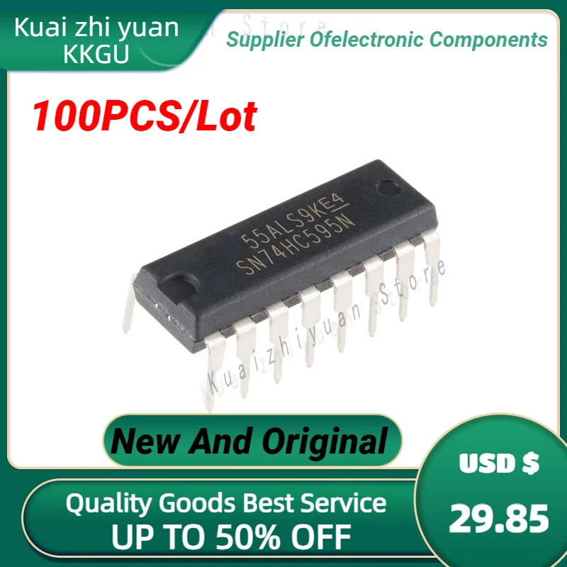 100/Lot New And Original 74HC595 DIP 74HC595N DIP16 SN74HC595N DIP-16 IC Chipset Quality Goods