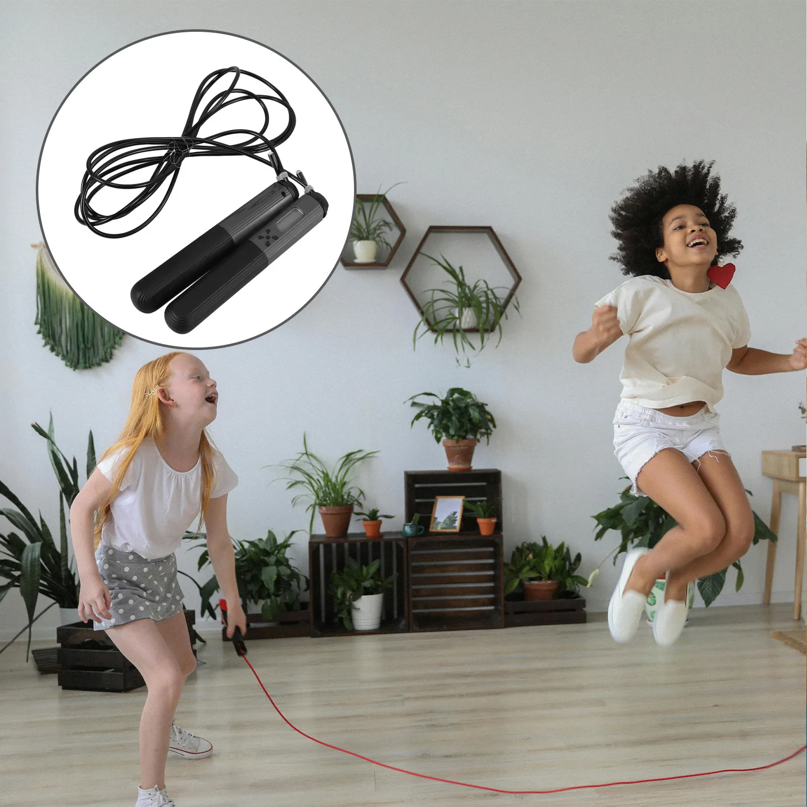 Weighted Skipping Rope for Adults Smart Jump Rope Sleek Color Counting Jump Counter Fitness Jumprope for Men Women