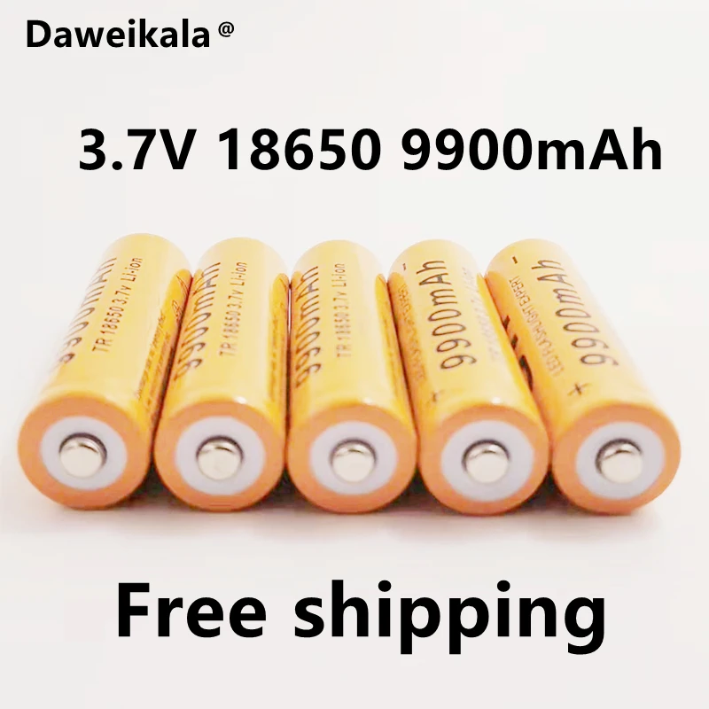 2024 New18650  battery 3.7V 9900mAh rechargeable liion battery for Led flashlight Torch batery litio battery+ Free Shipping