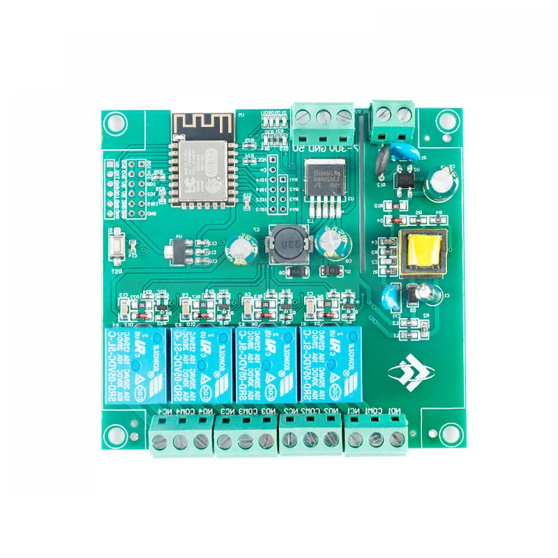 Modul Relay WIFI SP8266 ESP-12F - 4 Kanal, Catu Daya AC, Pengembangan Sekunder & Otomatisasi Rumah