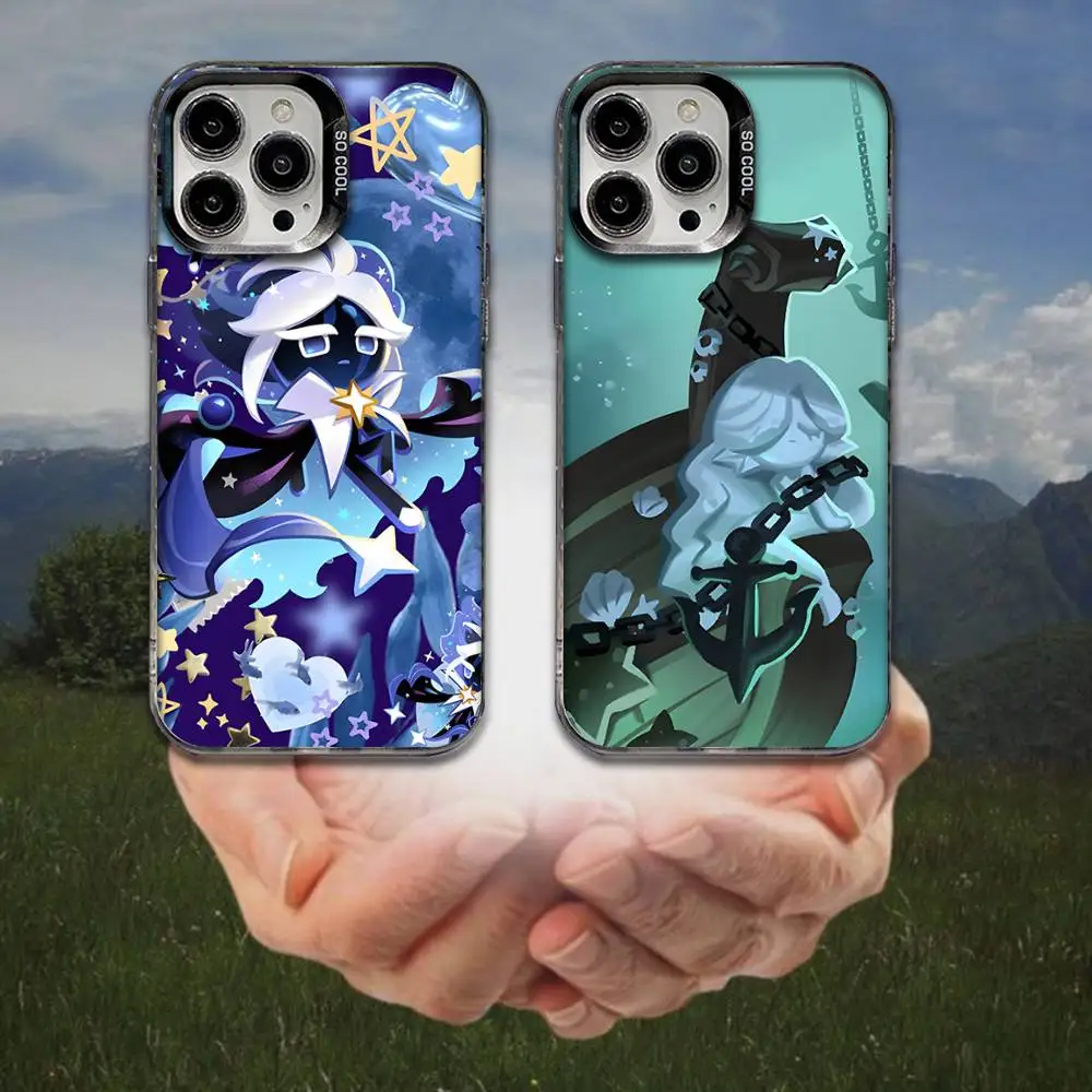 

Cookie Run Kingdom Phone Case For iPhone 16,15,14,13,12,11,8,7,Pro,Max,Plus,Mini,XS,SE Anti Fall Black Matte Hard