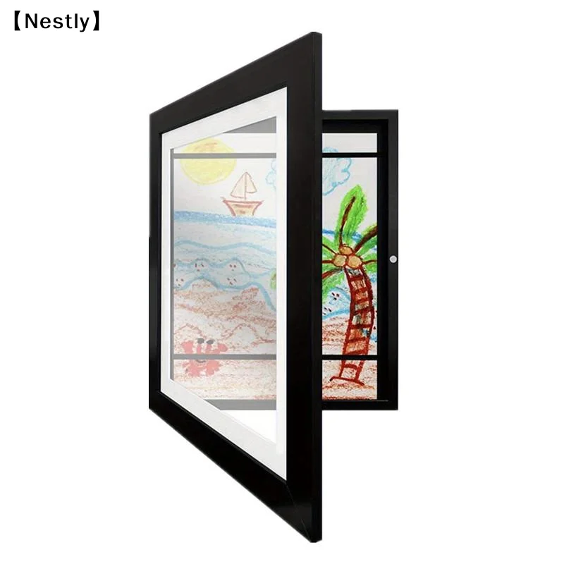 A4 Children Art Frame Magnetic Front Open Changeable Kids Frametory  Poster Photo Drawing Painting Picture Display Decor〔Nest〕