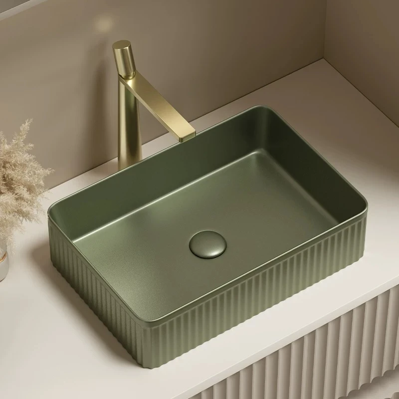 LLY metallic color ceramic table basin creative texture art basin bathroom balcony hotel wash basin