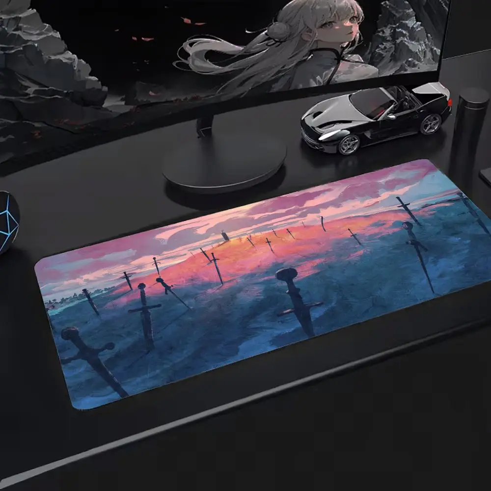 

Super Berserk Mouse Pad Keyboard Desk Mats, Kawai Rubber, Non-Slip Desk Mat, XXL90x40cm