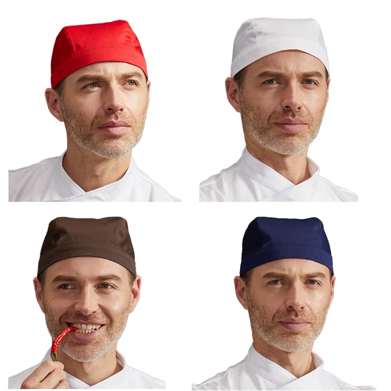 Chapeaux de chef noirs attribuables Chamonix BBQ WaClaWork, casquettes de service alimentaire 7,5 chapeaux de cuisine de restaurant