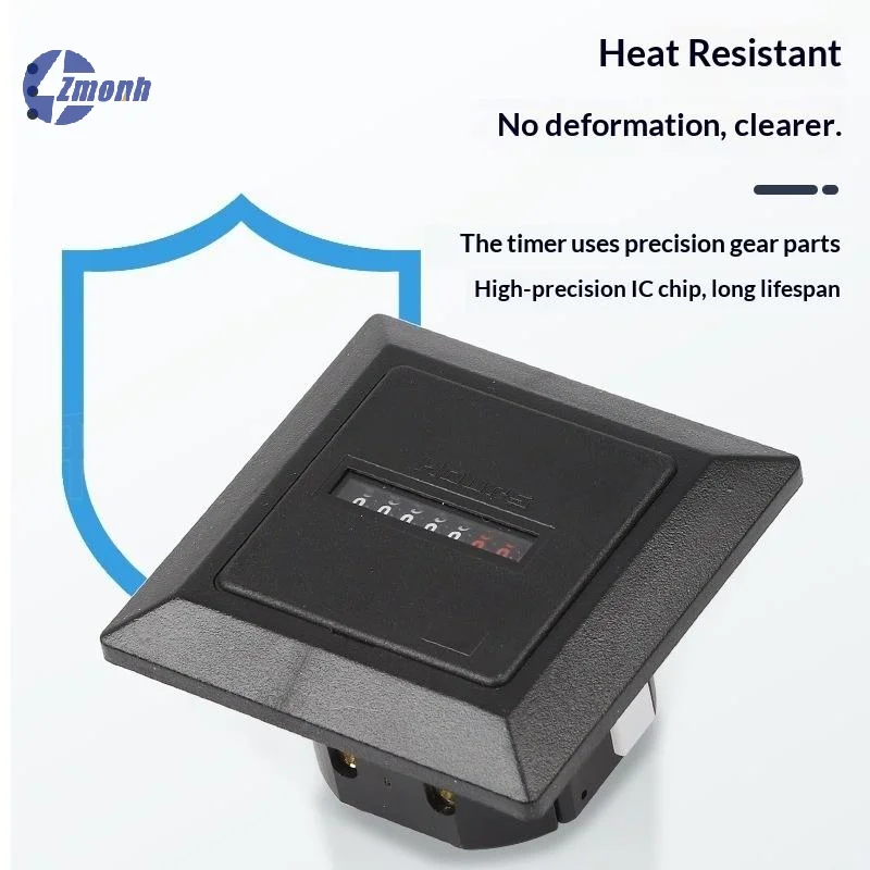 New！1 PCS HM-1 Timer Square Counter Digital 0-99999.99 Gauge 0.3W AC220-240V / 50Hz AC Hour Meter Hourmeter