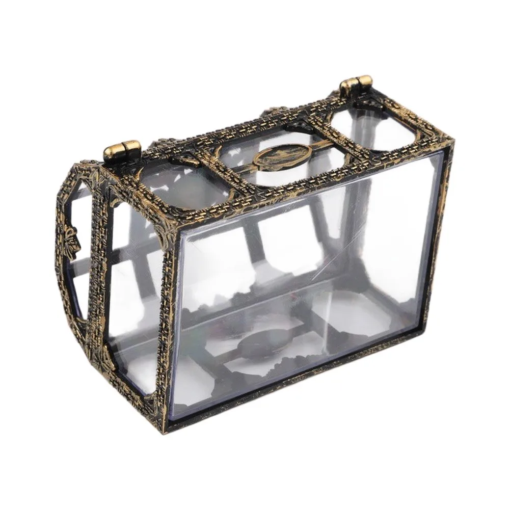 Brand New High Quality Treasure Box Treasure Trinket Keepsake Vintage 10.5x8x6.5cm Plastic Transparent Storage
