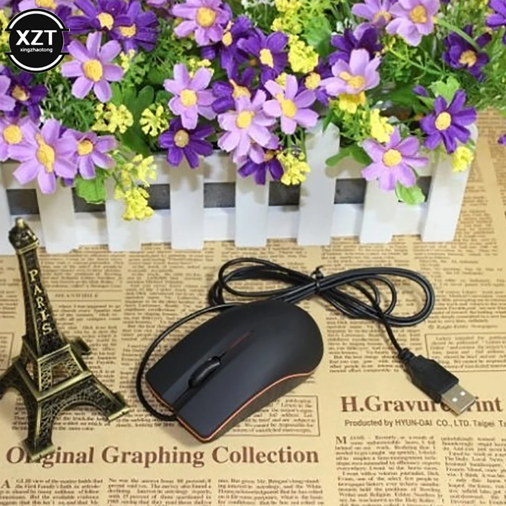 New M20 Wired Mouse USB 3D Mini Optical Mouse PC Laptop Computers Scrub Business Mouse Optical Gaming Mouse for Lenovo Laptop