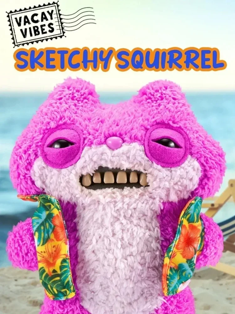 Original Fuggler Teen Monster Beach Resort Series Plush Toy Doll Monster Ugly And Funny Tooth Monster Plushie Birthday Gift 22CM