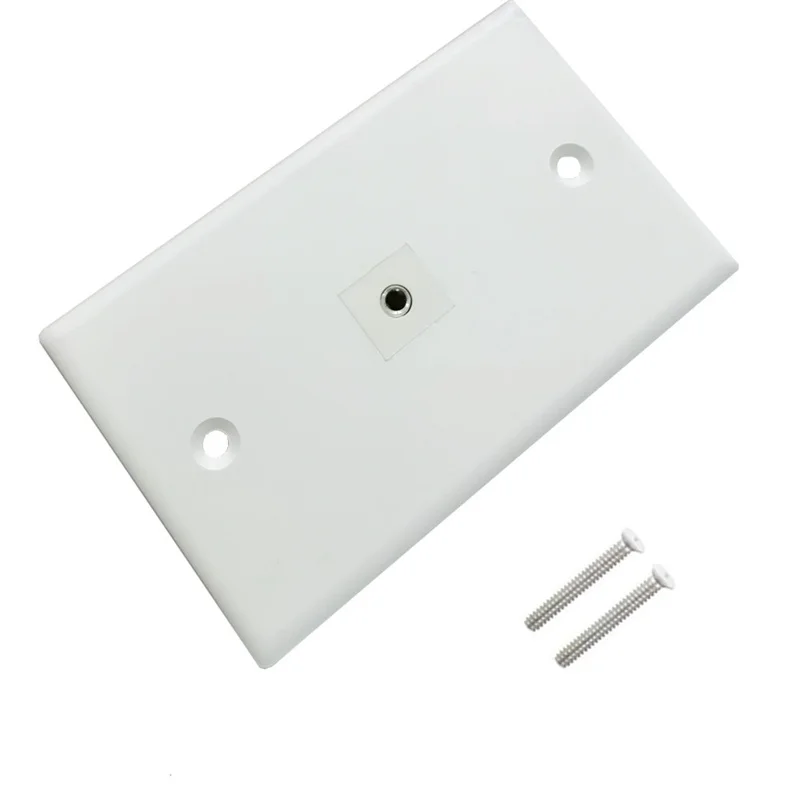 3.5mm Keystone Audio Jack Aux Wall Plate Female to Female Headphone Speaker Keystone 1 Port  Wall Plate 3.5mm Face Plate ABS