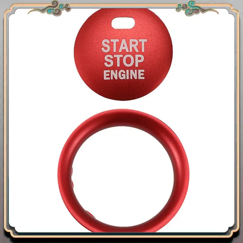 Reliable-2Pc Set Keyless Engine Push Start Button & Surrounding Decoration Ring For Mazda 3 6 CX-3 CX-5 CX-9 MX-5 With Push Star