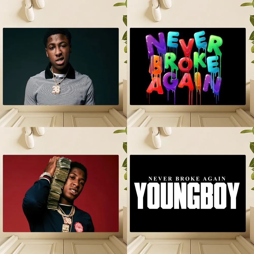 Rapper YoungBoy Never Broke Again Floor Mat Bedroom Kitchen Door Bath House Super Absorbent Foot Non-slip