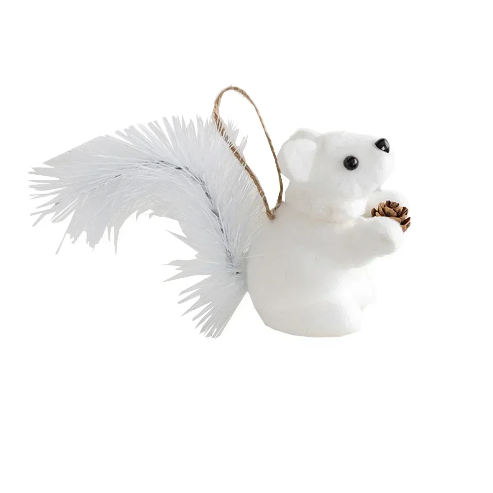 Simulation Squirrel Ornament Christmas Tree Decor Christmas Tree Foam Squirrel Hanging Decor Multiple Occasions Use