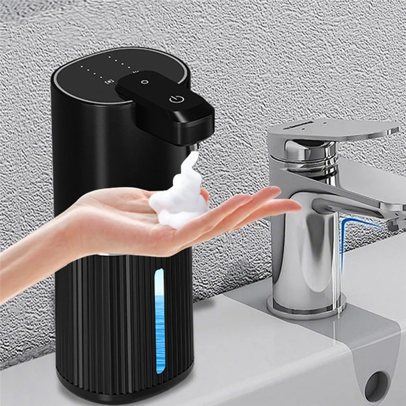 ABBZ-380ML Smart Foam Machine Automatic Touchless Soap Dispenser,USB Rechargeable,Infrared Sensor,Hands-Free For Hygiene