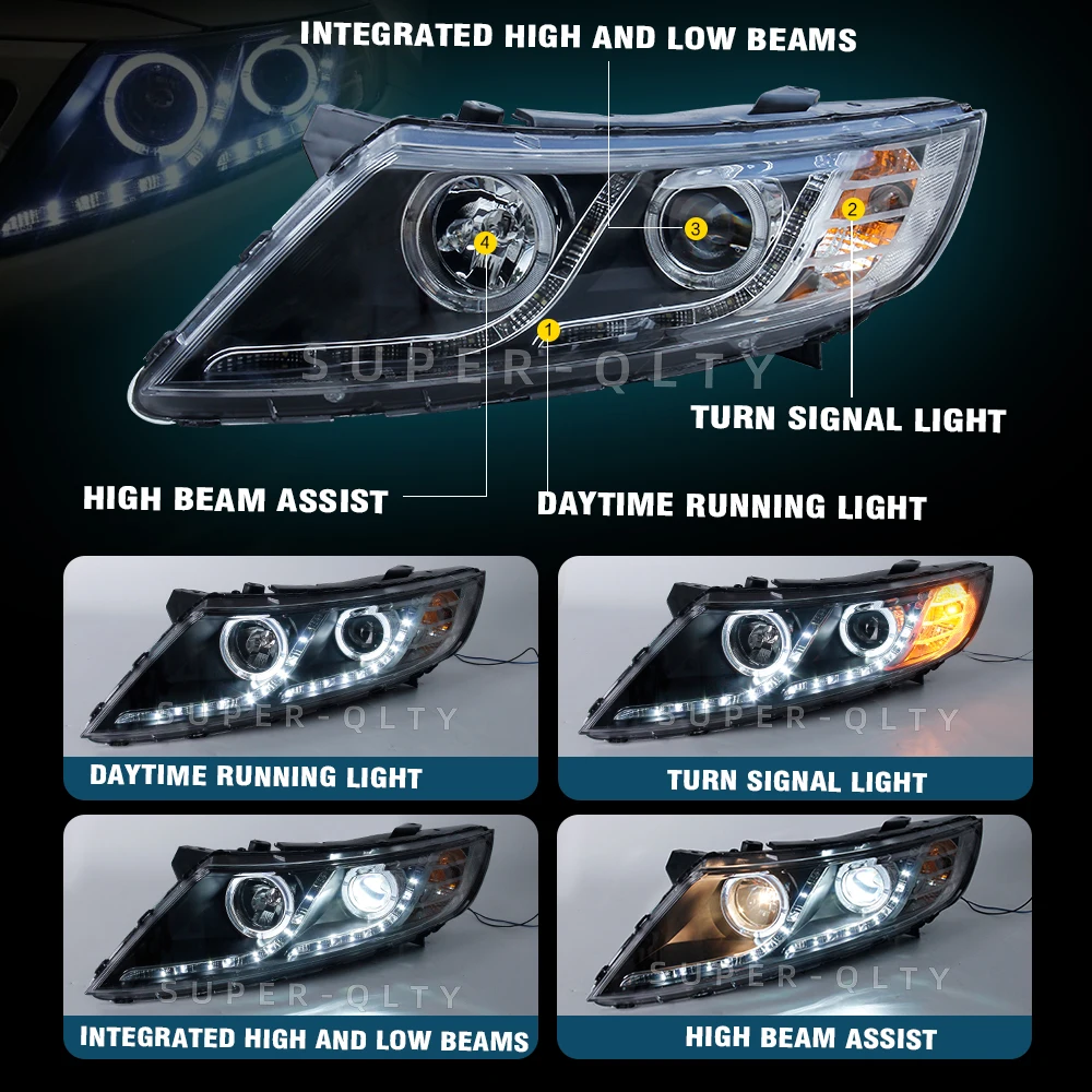 For KIA K5 2011-2013 head lamp modified LED headlight Car light head lights Car Styling Accessories