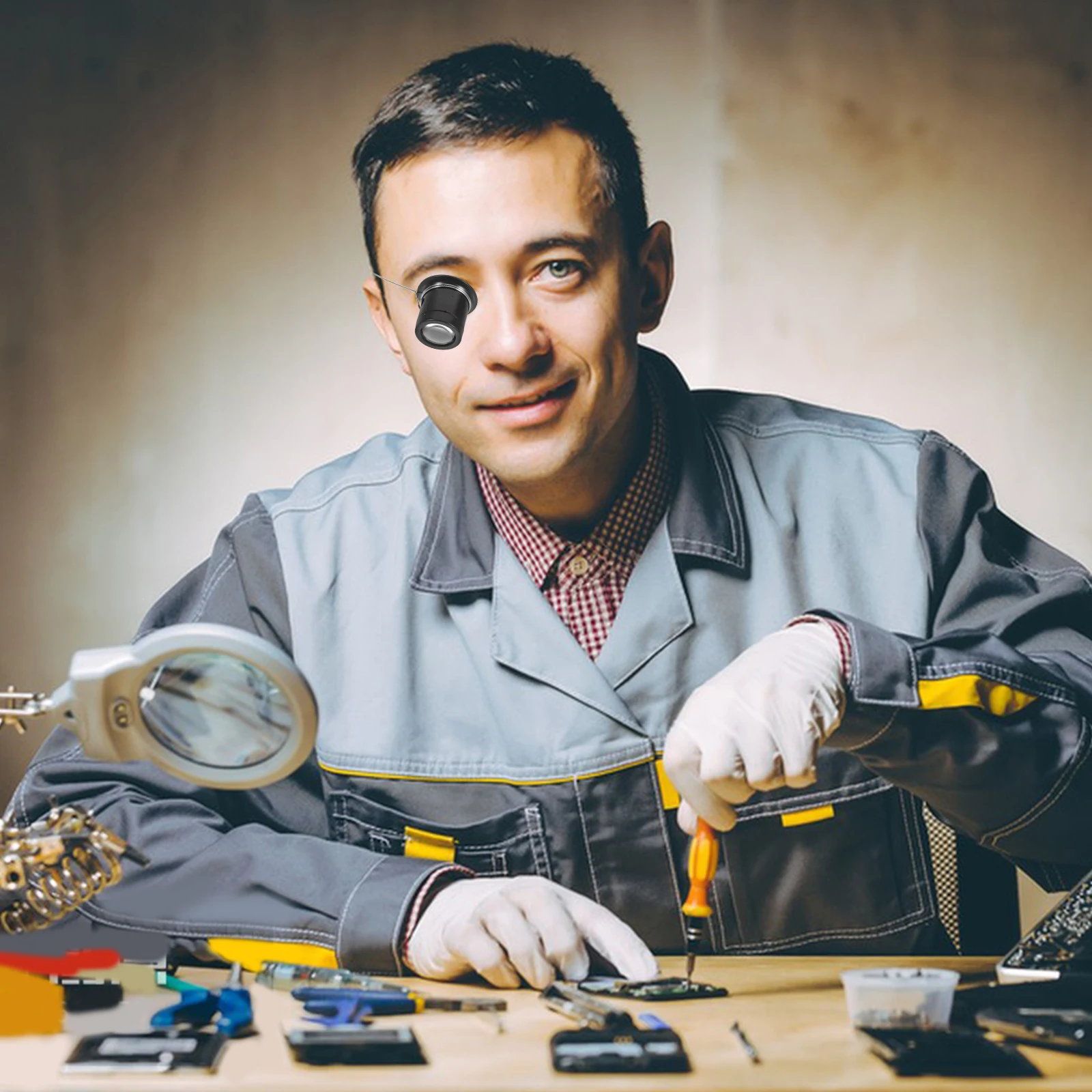 

Head Mounted Magnifying Lens Watch Repair Jewelry Inspection Miniature Painting Clear High Definition Magnification Comfortable