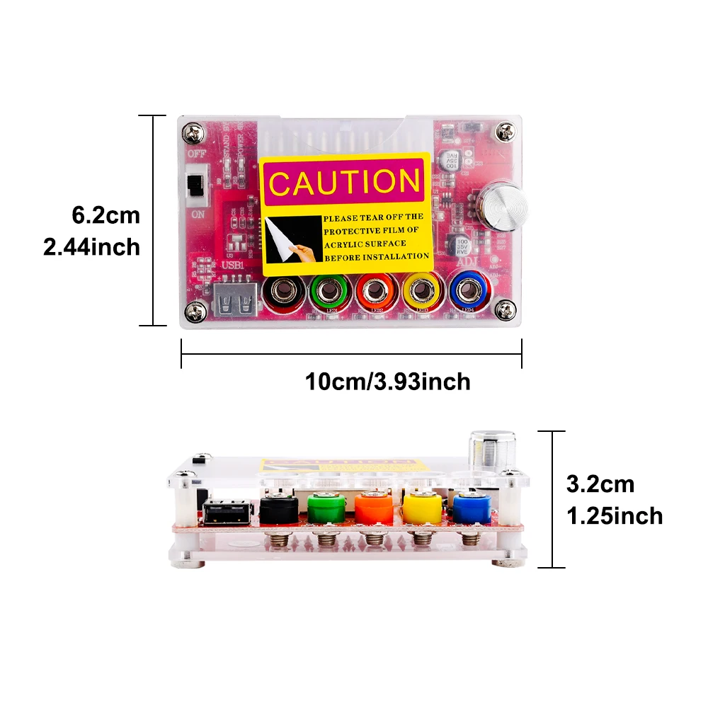 24 piny ATX zasilacz tabliczka zaciskowa ATX zasilacz Breakout moduł adaptera wsparcie 3.3V/5V/12V 1.8V-10.8V(ADJ)