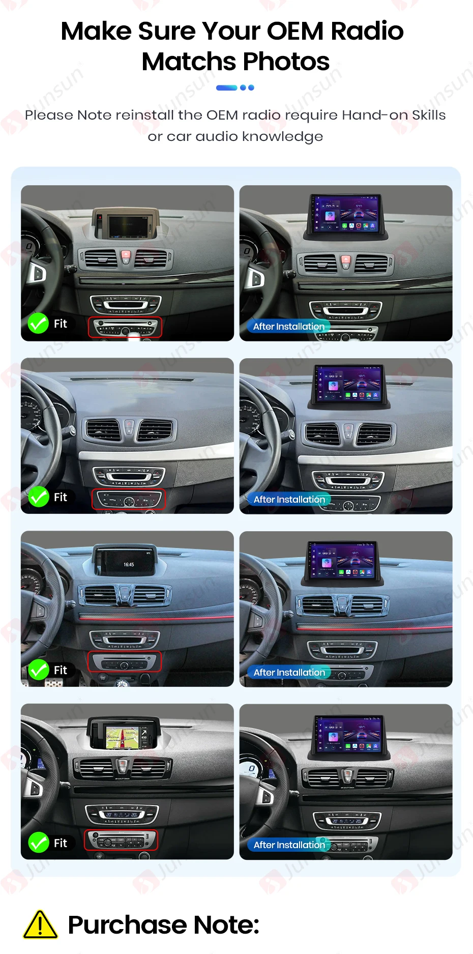 Junsun carplay android autoradio für renault megane 3 fluence samsung sm3 2011-2015 auto intelligente systeme rds 2 din autoradio – Detail 1