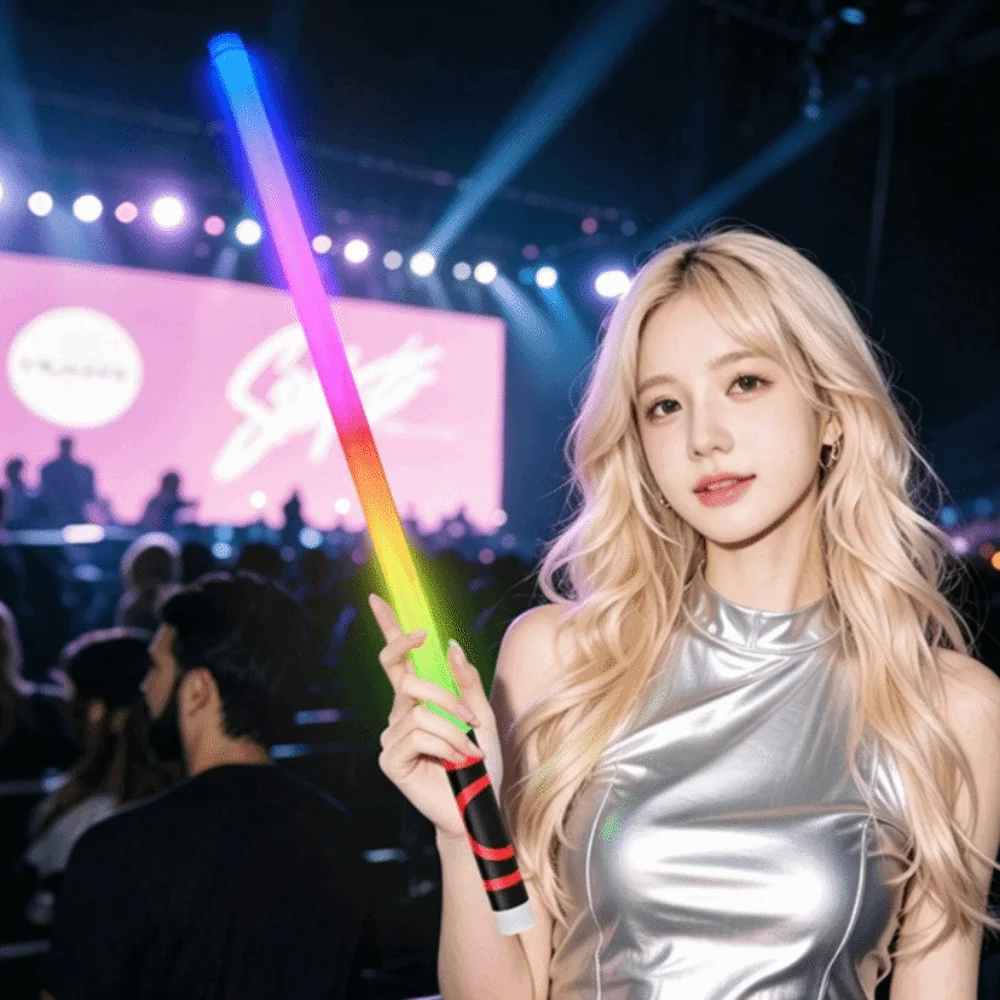 29Inch LED Flashlight Stick 3 Brightness Modes Rechargeable Bendable LED Light Waterproof Long Battery Life