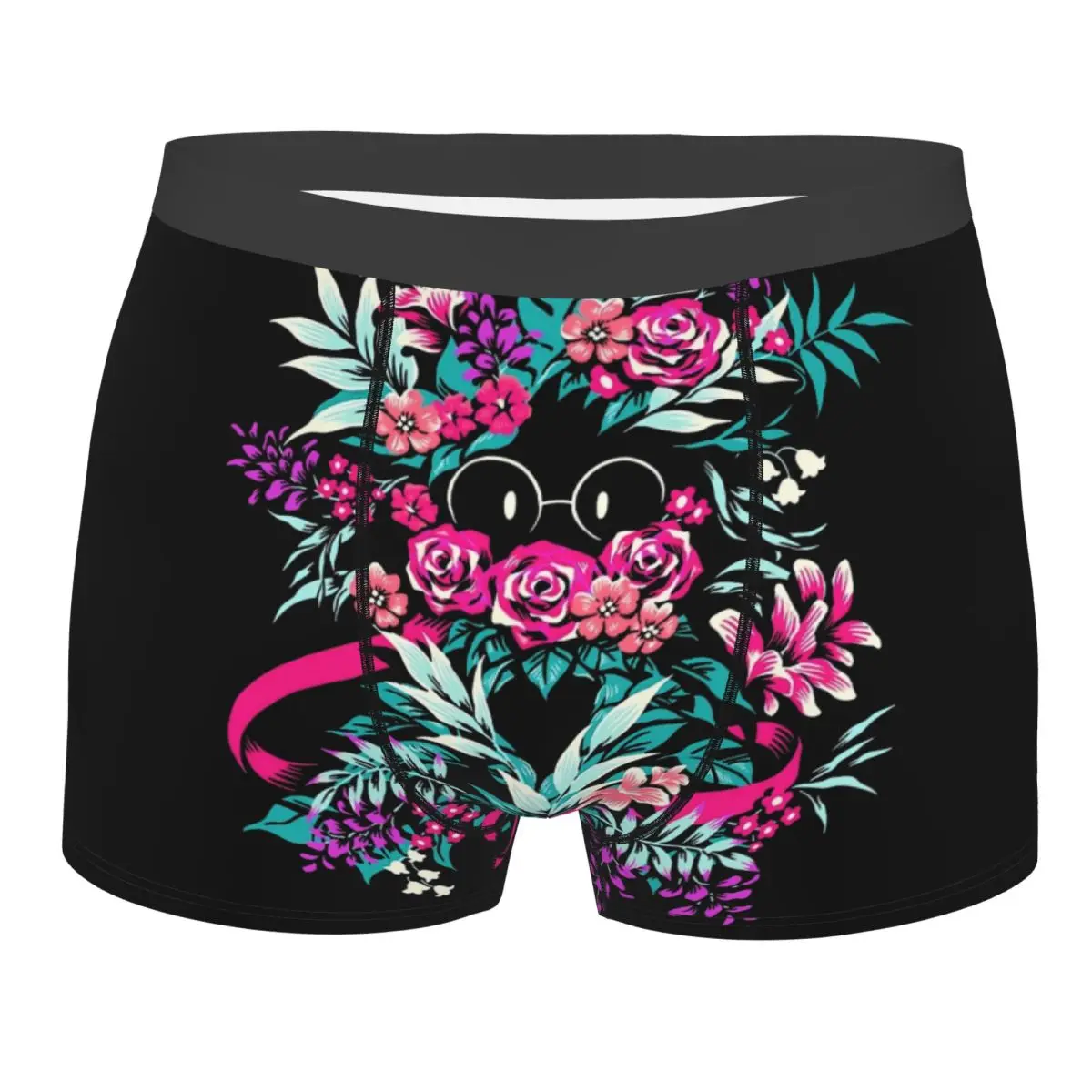 

Men's Deltarune Spamton Ralsei Floral Boxer Briefs Shorts Panties Soft Underwear Homme Novelty Plus Size Underpants