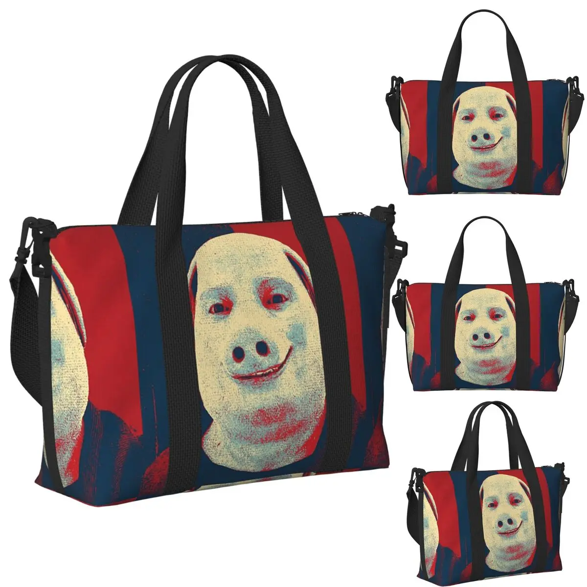 

John Pork Vintage Retro Beach Travel Bag Large Capacity Tote Bags for Gym Yoga Women Shopping Duffle Shoulder Bag