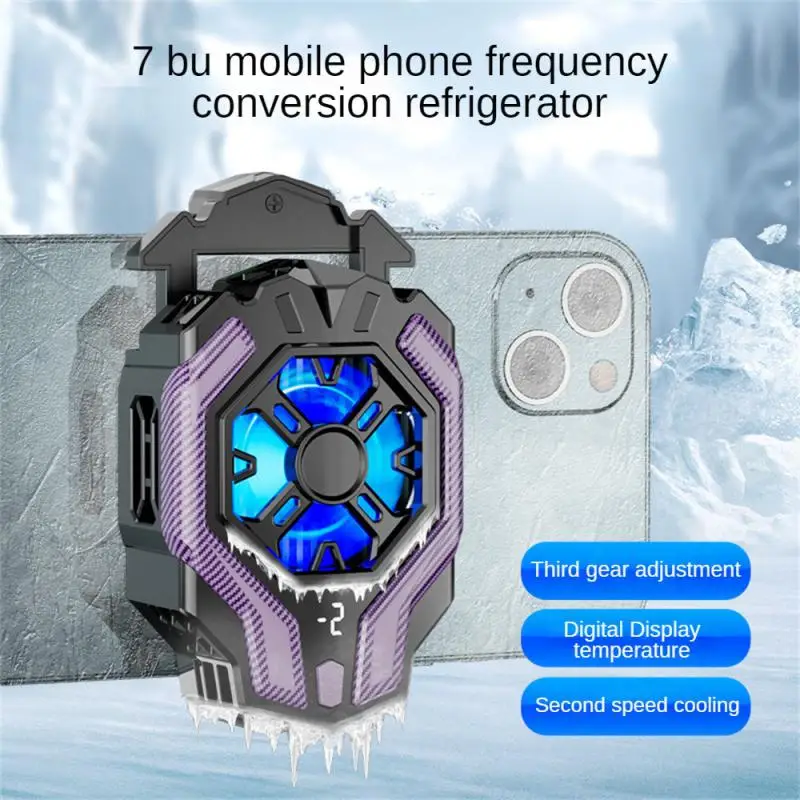 Mobile Phone Cooling Matching Size 69-88 (mm) Not Hurt The Machine Safe Temperature Display Small Size Game Cooler Radiator