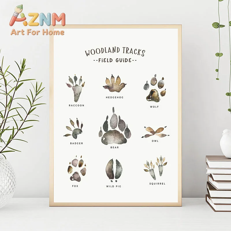 Fox Raccoon Owl Wolf Forest Nursery Animal Wall Art Canvas Painting Nordic Posters And Prints Wall Pictures Baby Kids Room Decor