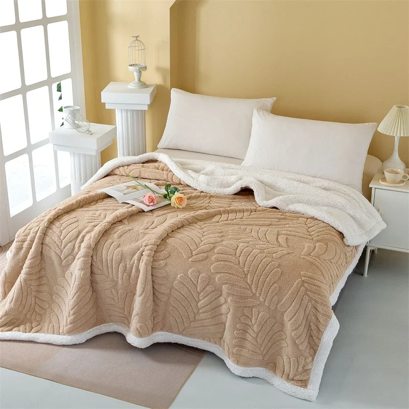 New Keep Warm Artificial Lambswool Blanket Autumn Winter Thickened Encryption Comforter High Quality Warmth Cozy Sofa Blankets