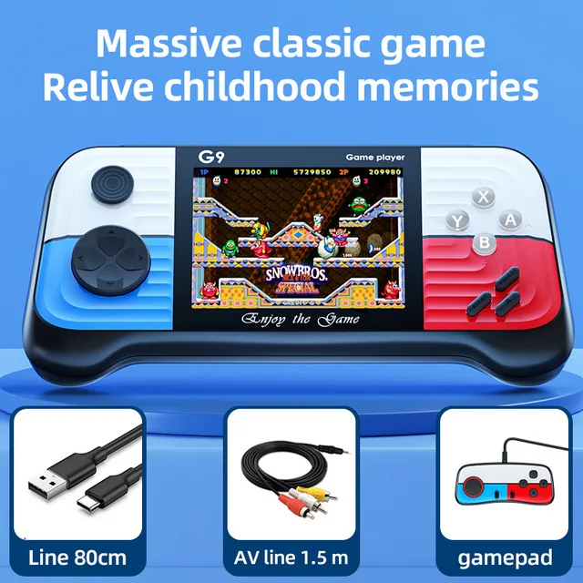 G9 Handheld 3.0-Inch high-Definition Screen Game Console Rocker Retro Hit Color Handheld PSP Game Console Arcade 666 Games