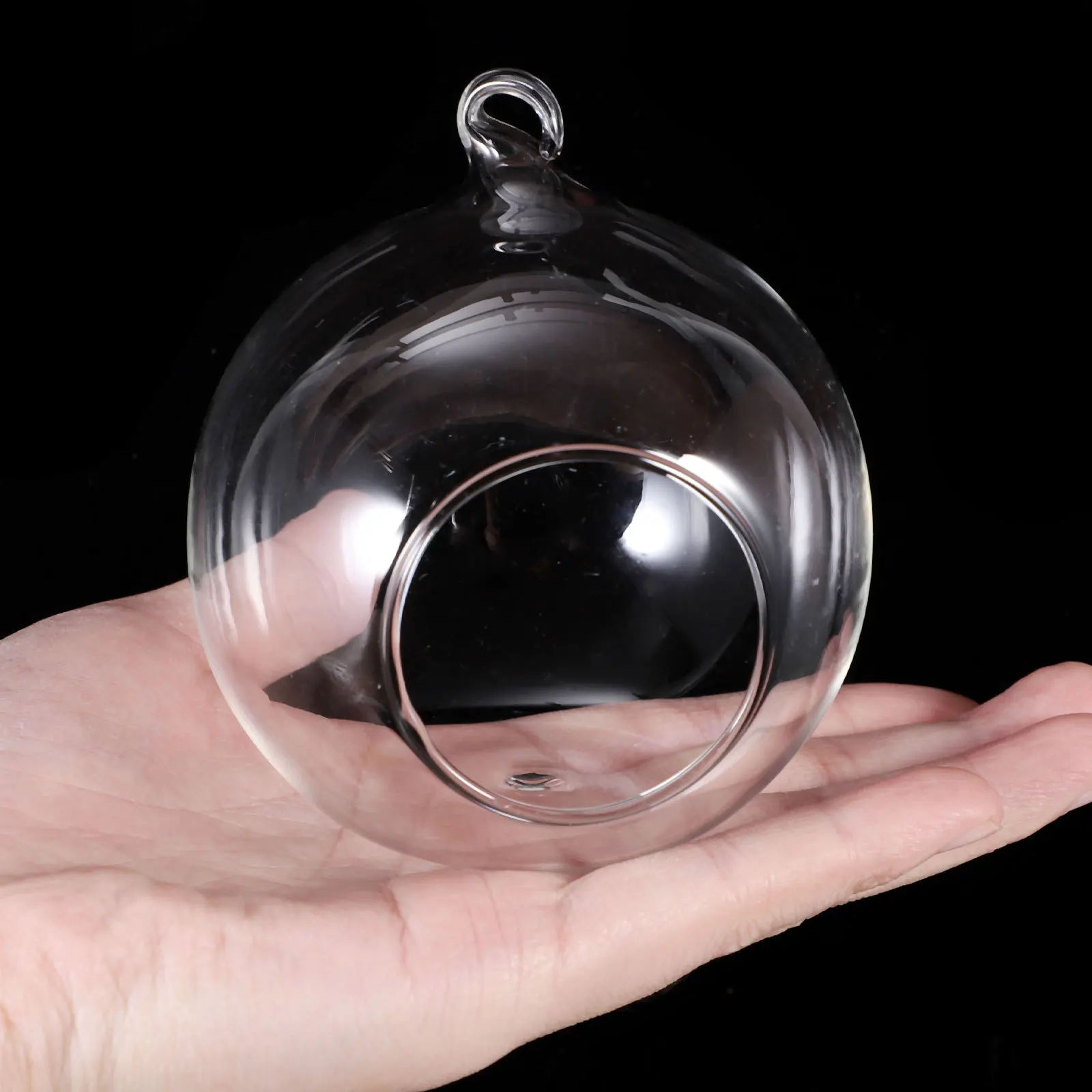 

10 Pcs Clear Hanging Tealight Holder Glass Globes Terrarium Creative Candlestick