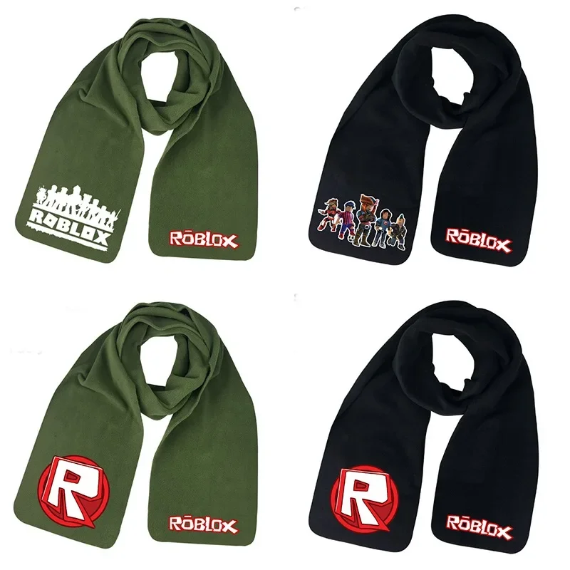 Roblox Cartoon Anime Scarf Boy Student Couple Set Creativity Clothing Scarf Plush Winter Warm Fashion Accessories Birthday Gifts