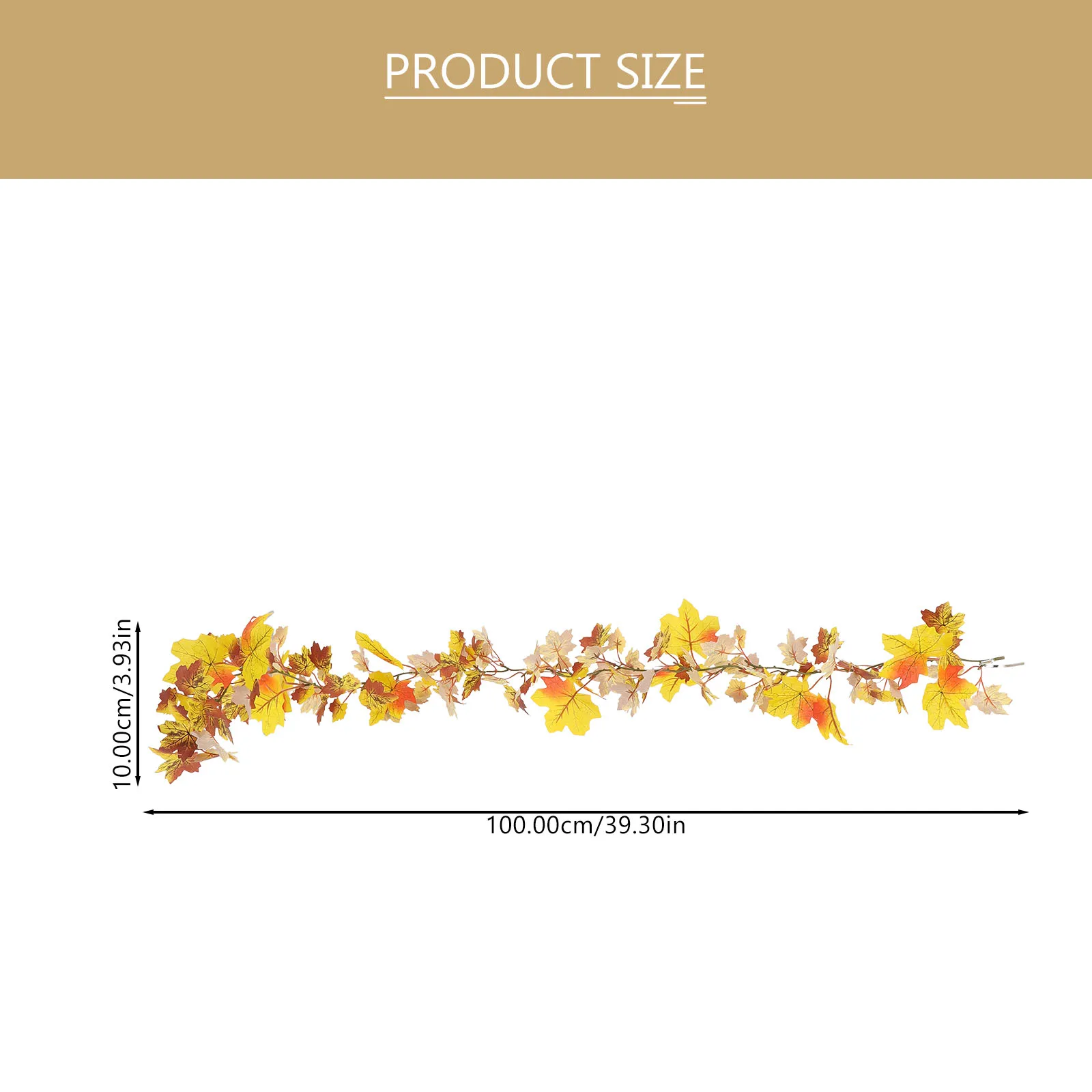 

Fake Maple Leaf Rattan Autumn Hanging Vine Decoration Indoor Outdoor Wall Garden Pendant Party Supplies Harvest Festival