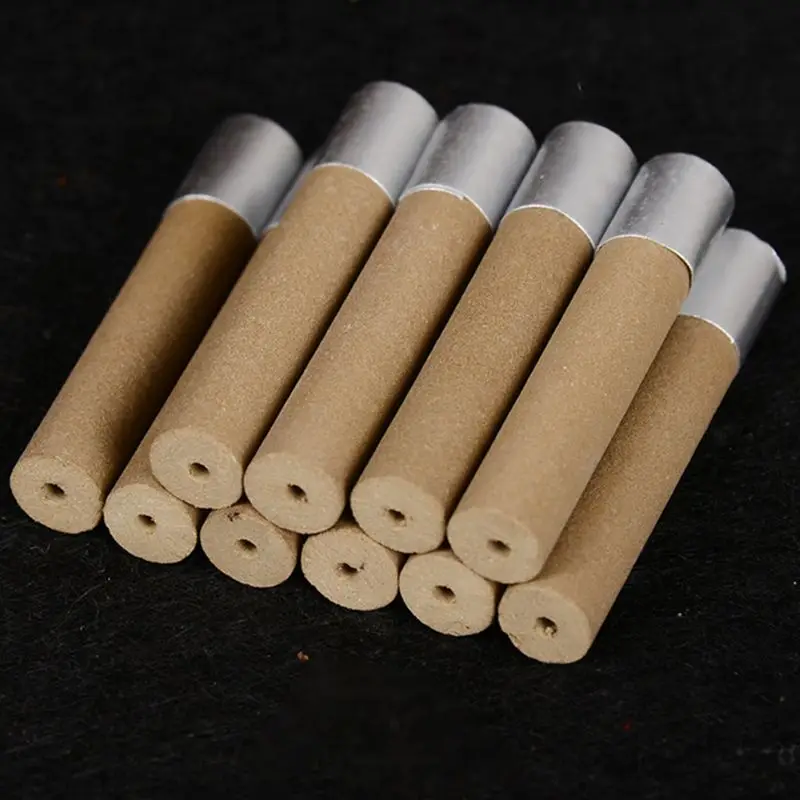 10Pcs/Box 35x7mm Five Years Old Thick Moxa Rolls Chinese Traditional Roller Stick Burner With Foil Moxibustion Acupuncture
