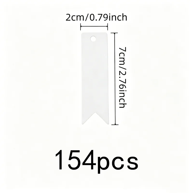 154 pcs Writable Gift Tags Pre-Punched Hanging Hole, designed for Baking Package Tags, Lightweight Paper Card