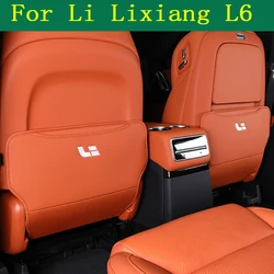 For Li Lixiang L6 2024 Car PU Leather Anti Kick Mat Pad Anti-kick Protector Mats Seat Back Protector Auto Accessories