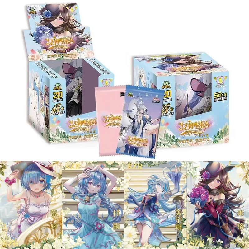 Goddess Story Cards Fufeng Chapter Colorful Flash Card Booster Box Rem Girl Anime Character Collection Card Games Toy Kid Gifts