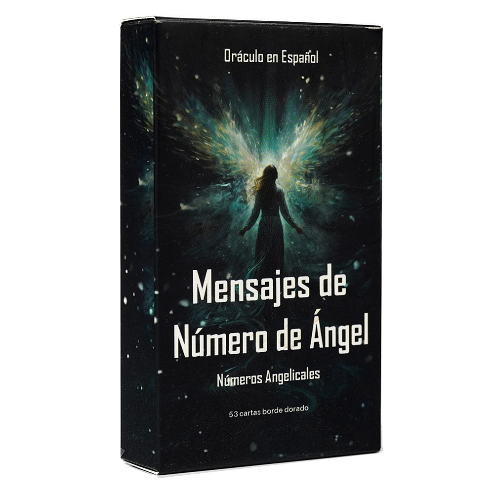 Angel Number Messages Oracle Cards Deck Angel Number Messages Affirmation Oracle Deck, 53 Cards Gold Gilded Edge