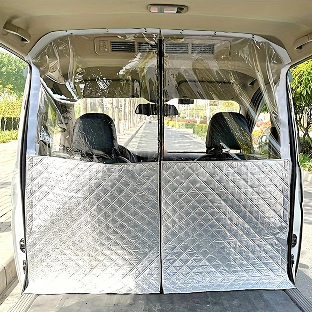 

Car Divider Heat Insulation Curtain with Zipper Air-Conditioning Sunshade Car Divider Privacy Curtain for Ford Car Accessories