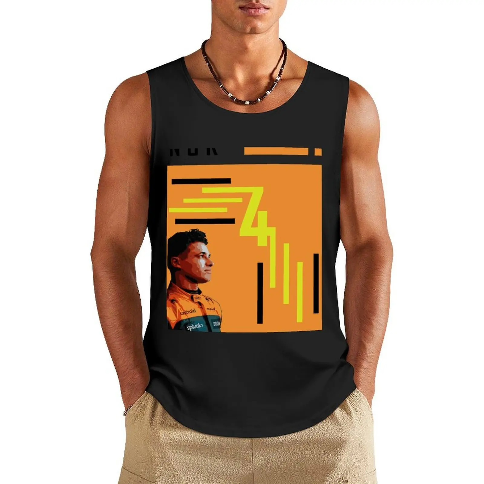 

Lando Norris #4 - F1 Driver Tag Tank Top gym clothes man fitness sleeveless jackets bodybuilding Clothing
