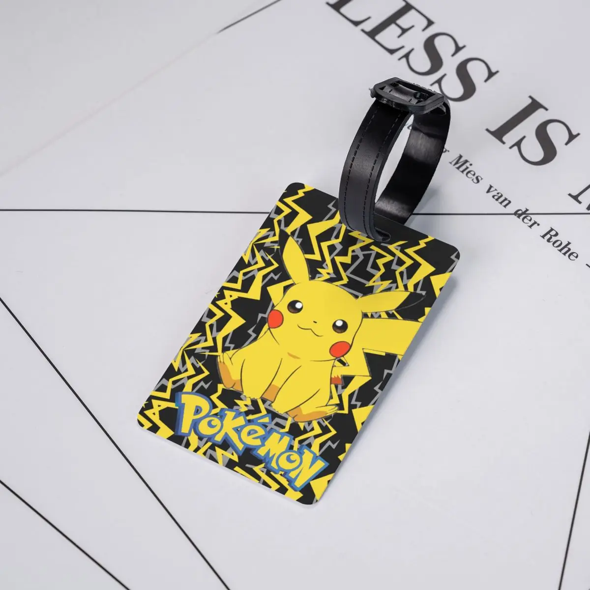 Custom Pokemon Pikachu Bagagelabel Met Naam Kaart Privacy Cover Id Label Voor Reistas Koffer