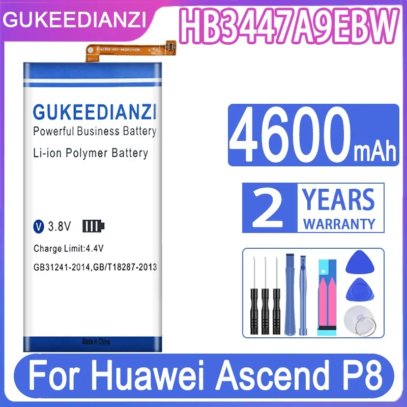 GUKEEDIANZI Battery for Huawei P6 P7 P8 P9 P10 P20 P30 P40 Pro/Mate20 Pro/for Honor 8 8X 9 10 10i/P8Max P40Pro P8Lite P9lite