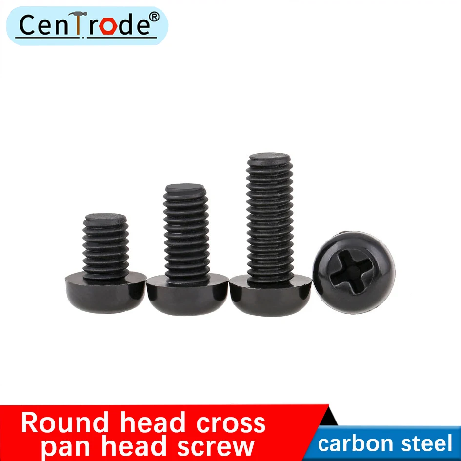 gb818pm black white round head cross pan head screw nylon plastic screw m2-m8